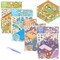 Kawaii Sticker Scene Set, 4 Packs with Tweezers, Isometric Stickers Activity, Adorabilities